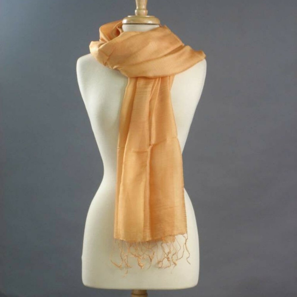 Silk scarf, shawl or wrap 100% elegant silk Topaz